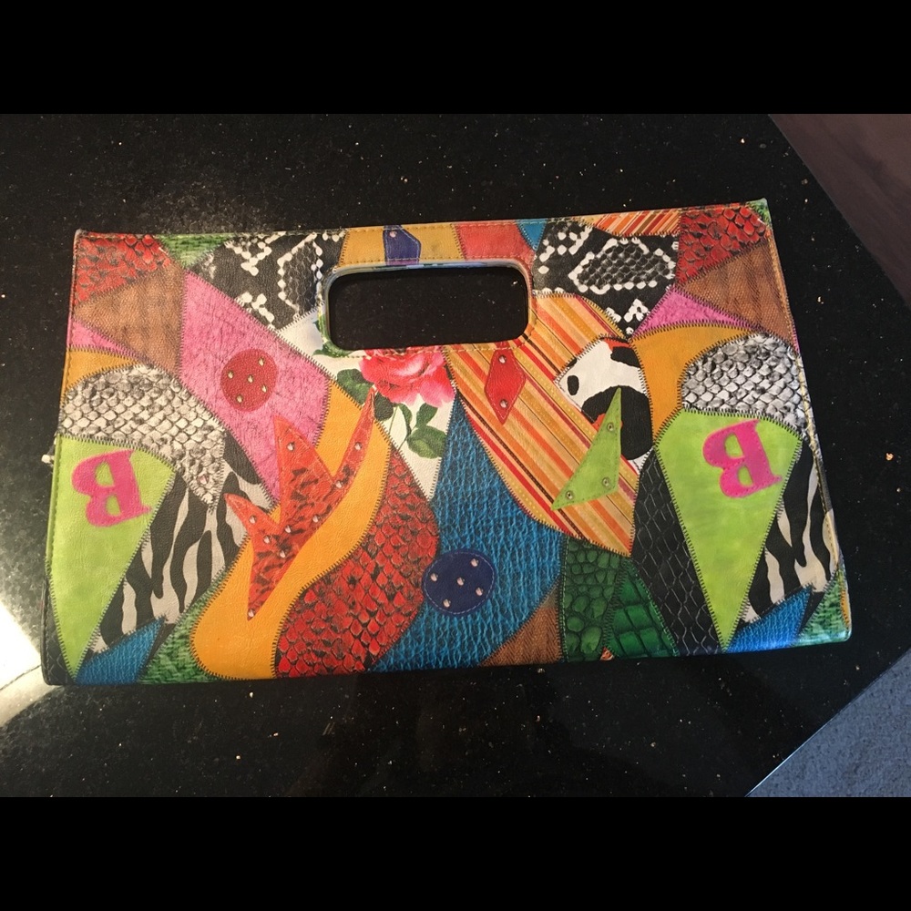 Multi Colored and patterned oversized Clutch